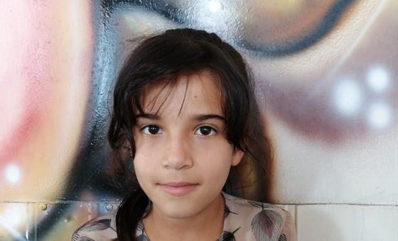 غنا عادل طغان، یک پناهنده سوری از اردوگاه زعتری در اردن.